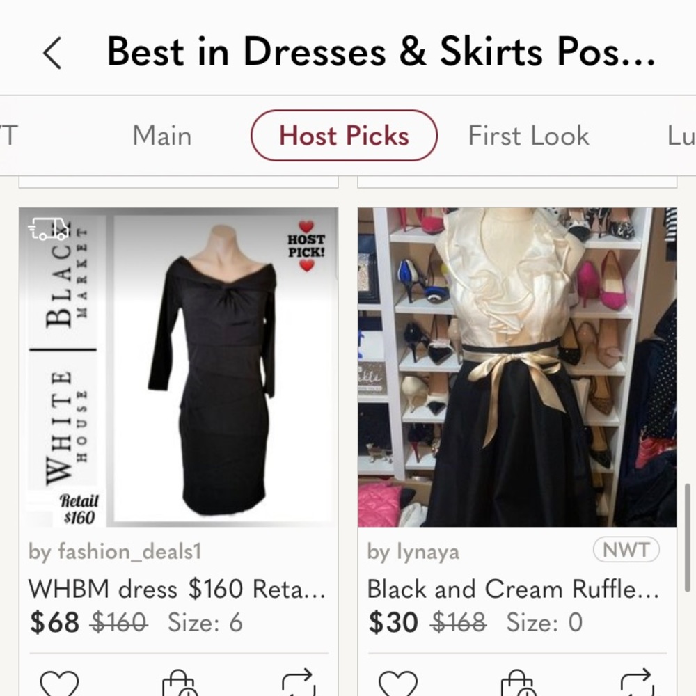 Black and Cream Ruffle Black House White Market Dress - NEW - Picture 13 of 13